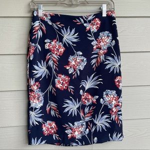 Ann Taylor Floral Pencil Skirt